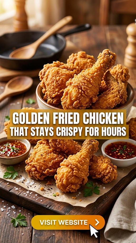 Golden Fried Chicken That Stays Crispy for Hours