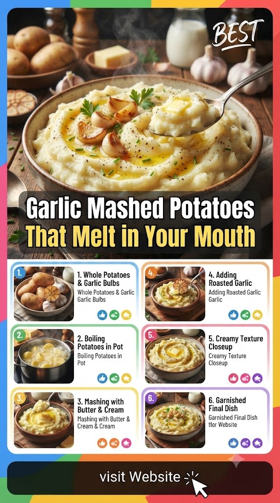 Garlic Mashed Potatoes Extra Creamy