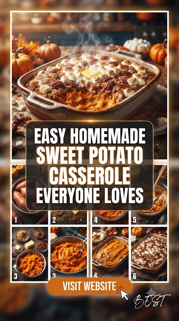 Best Sweet Potato Casserole Recipe – Creamy, Crunchy & Perfect for the Holidays