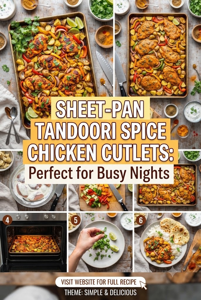 Sheet-Pan Tandoori Spice Chicken Cutlets: Perfect for Busy Nights