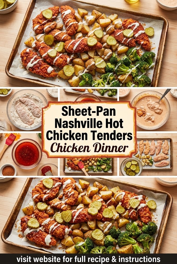 Sheet-Pan Nashville Hot Chicken Tenders Chicken Dinner