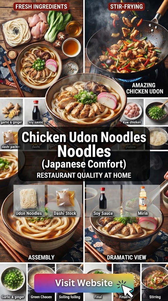 Chicken Udon Noodles (Japanese Comfort)