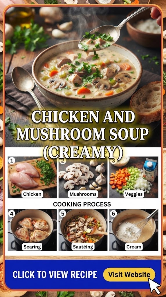 Chicken and Mushroom Soup (Creamy)