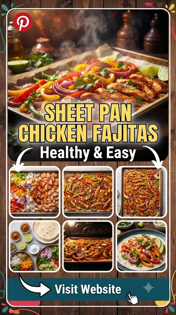 Sheet Pan Chicken Fajitas (Healthy & Easy)