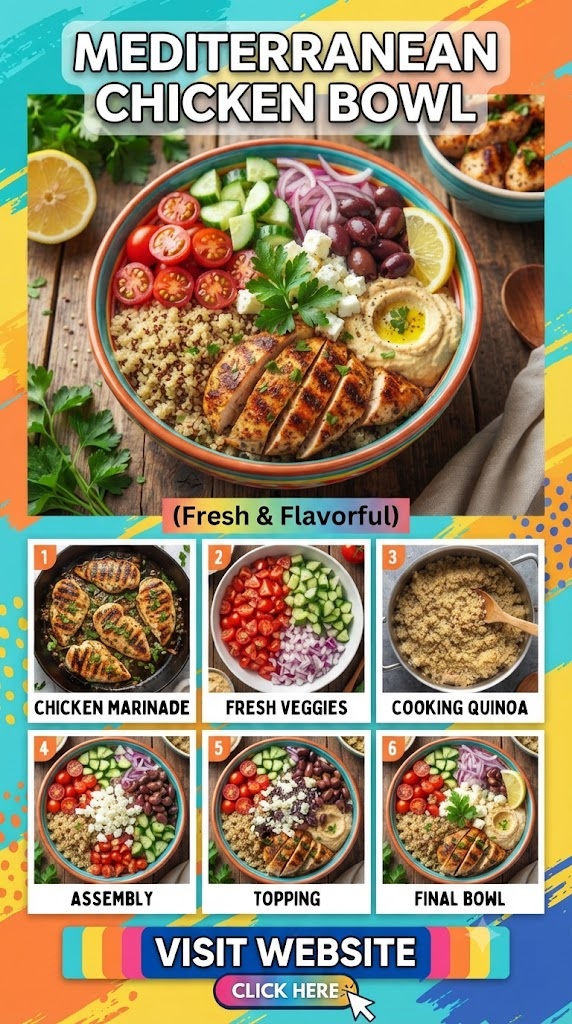 Mediterranean Chicken Bowl (Fresh & Flavorful)