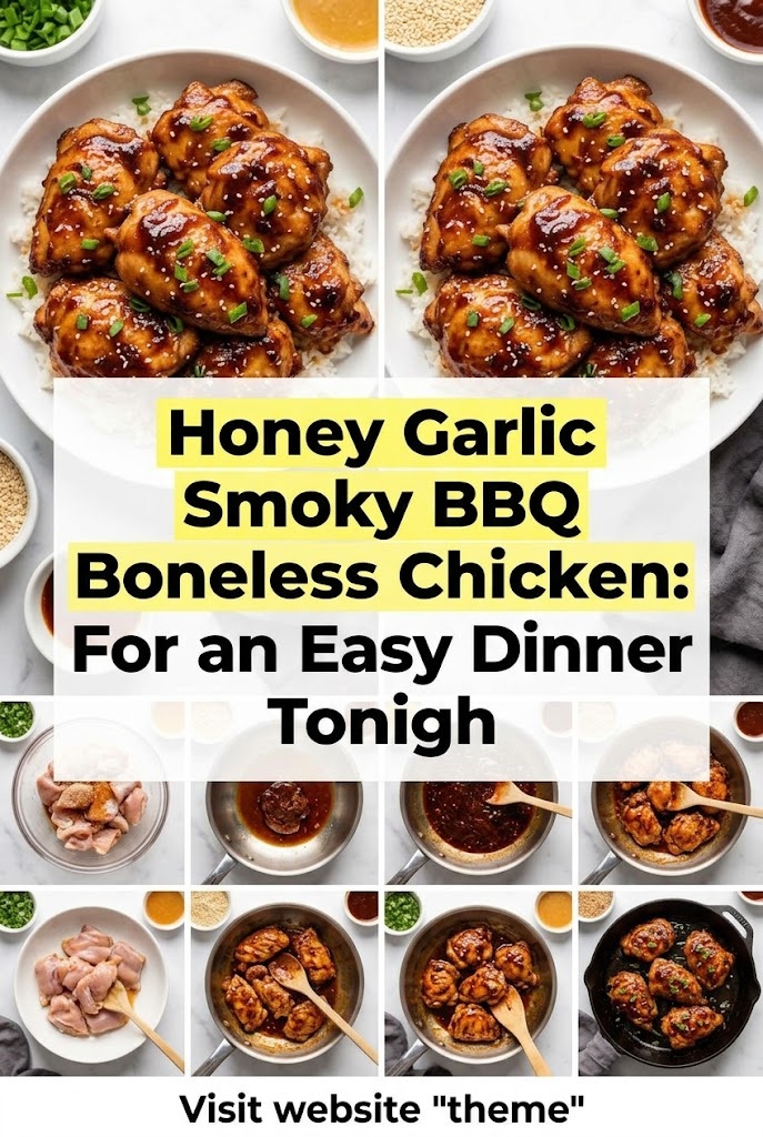 Honey Garlic Smoky BBQ Boneless Chicken: For an Easy Dinner Tonight